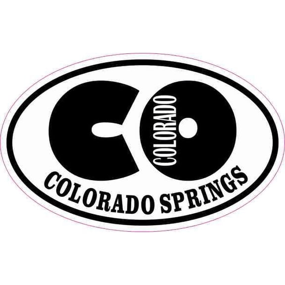 4in x 2.5in Oval CO Colorado Springs Sticker