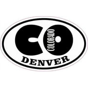 4in x 2.5in Oval CO Denver Colorado Sticker