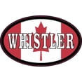 thumbnail image 1 of 4in x 2.5in Oval Canadian Flag Whistler Vinyl Sticker, 1 of 3