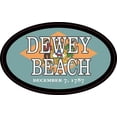 thumbnail image 1 of 4in x 2.5in Oval Delaware Flag Dewey Beach Sticker, 1 of 2
