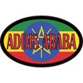 thumbnail image 1 of 4in x 2.5in Oval Ethiopian Flag Addis Ababa Sticker, 1 of 1