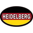 thumbnail image 1 of 4in x 2.5in Oval German Flag HeidelBerg Sticker, 1 of 1
