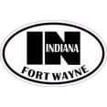 thumbnail image 1 of 4in x 2.5in Oval IN Fort Wayne Indiana Sticker, 1 of 3