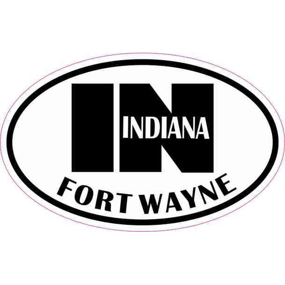 4in x 2.5in Oval IN Fort Wayne Indiana Sticker