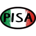thumbnail image 1 of 4in x 2.5in Oval Italian Flag Pisa Sticker, 1 of 1