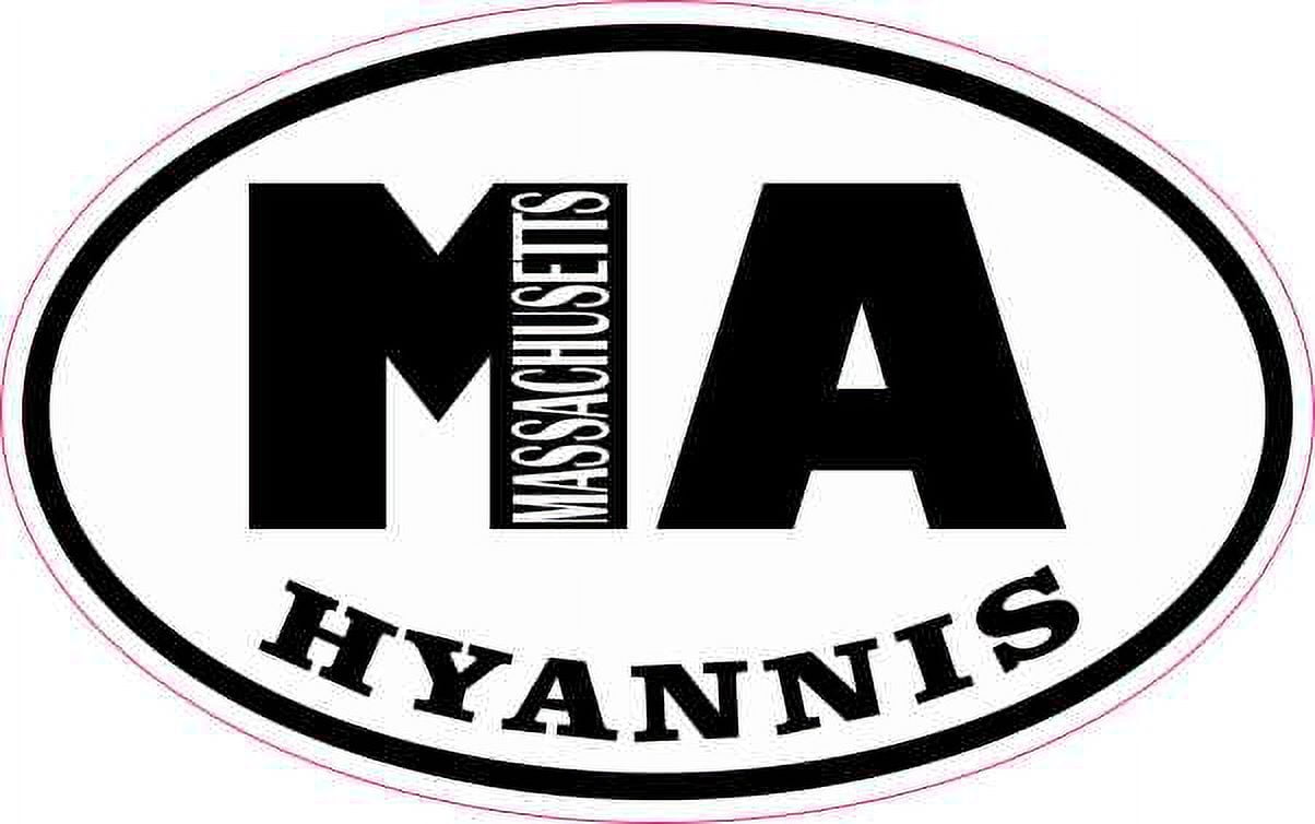 Massachusetts Outline Sticker - 5x2.72 Inch MA State Vinyl Decal Made In USA