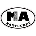 thumbnail image 1 of 4in x 2.5in Oval MA Nantucket Massachusetts Sticker, 1 of 3