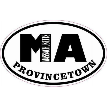 4in x 2.5in Oval MA Provincetown Massachusetts Sticker