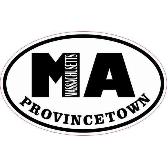 4in x 2.5in Oval MA Provincetown Massachusetts Sticker