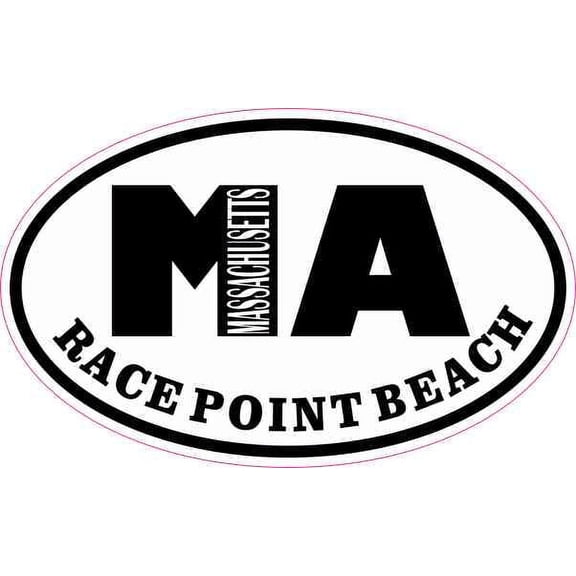 4in x 2.5in Oval MA Race Point Beach Massachusetts Sticker