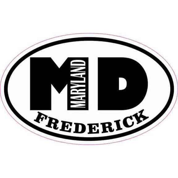 4in x 2.5in Oval MD Frederick Maryland Sticker