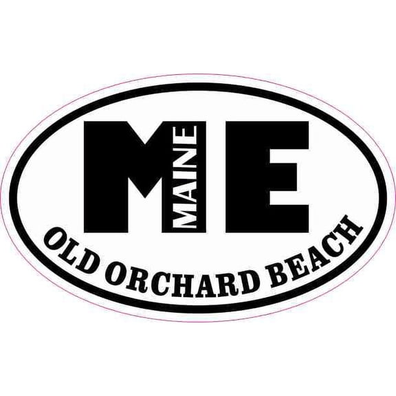 4in x 2.5in Oval ME Old Orchard Beach Maine Sticker