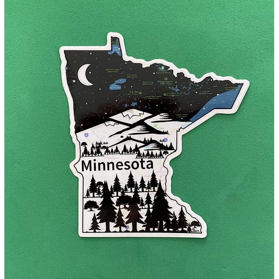 4in x 2.5in Oval MN Minnesota Sticker