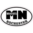 thumbnail image 1 of 4in x 2.5in Oval MN Rochester Minnesota Sticker, 1 of 3