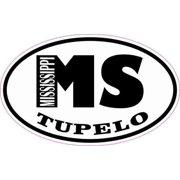 4in x 2.5in Oval MS Tupelo Mississippi Sticker