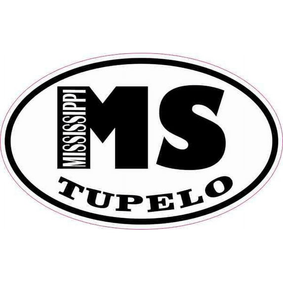4in x 2.5in Oval MS Tupelo Mississippi Sticker