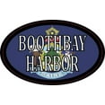 thumbnail image 1 of 4in x 2.5in Oval Maine Flag Boothbay Harbor Sticker, 1 of 1