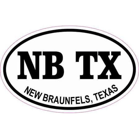 4in x 2.5in Oval NB TX New Braunfels Sticker