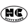 thumbnail image 1 of 4in x 2.5in Oval NC Kitty Hawk North Carolina Sticker, 1 of 3