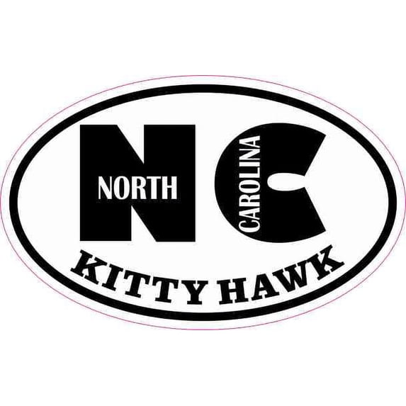 4in x 2.5in Oval NC Kitty Hawk North Carolina Sticker