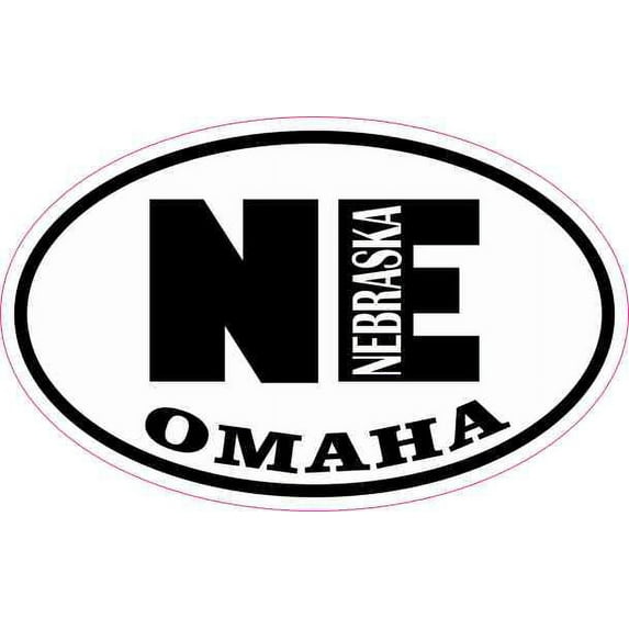 4in x 2.5in Oval NE Omaha Nebraska Sticker