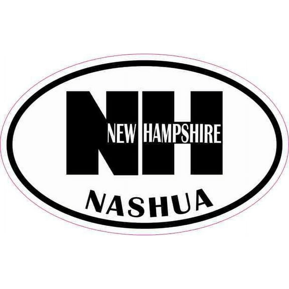 4in x 2.5in Oval NH Nashua Vinyl Sticker