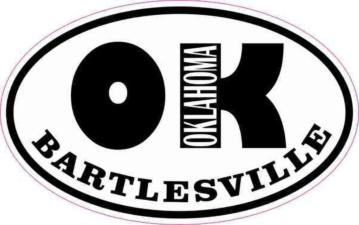 4in x 2.5in Oval OK Bartlesville Oklahoma Sticker