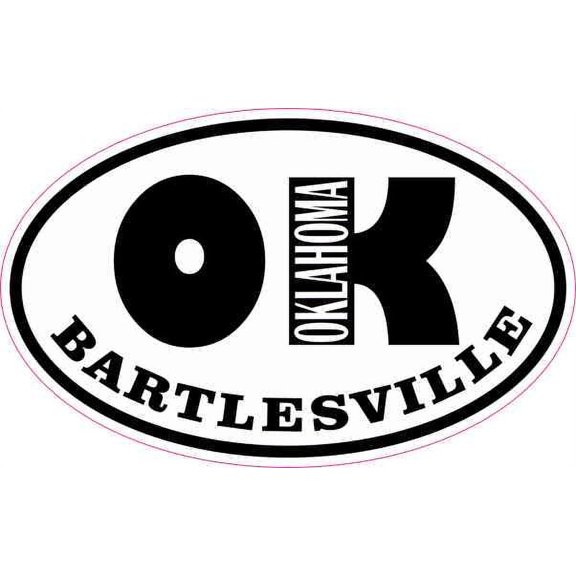 4in x 2.5in Oval OK Bartlesville Oklahoma Sticker