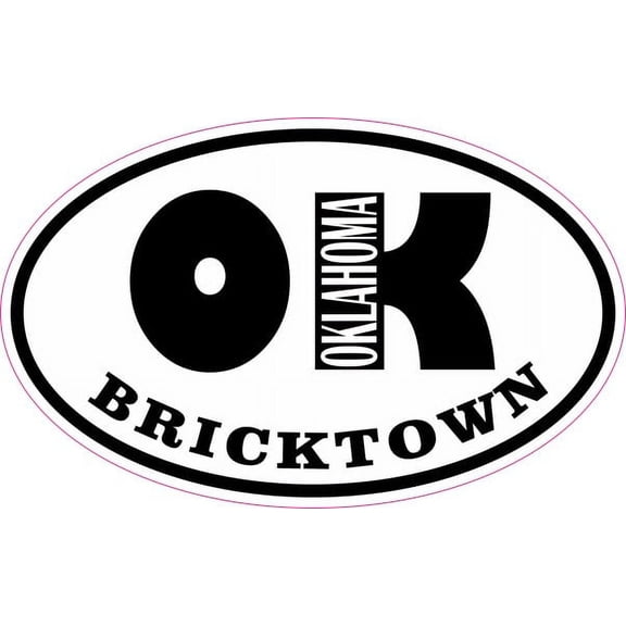 4in x 2.5in Oval OK Bricktown Oklahoma Sticker