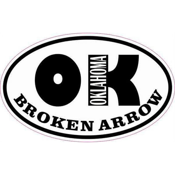 4in x 2.5in Oval OK Broken Arrow Oklahoma Sticker