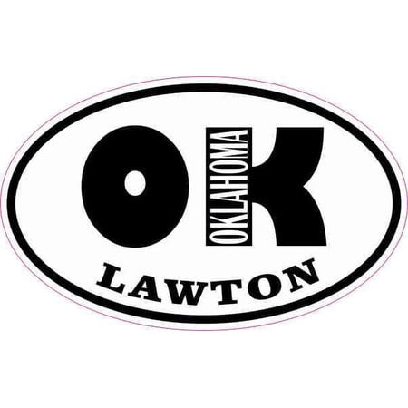 4in x 2.5in Oval OK Lawton Oklahoma Sticker