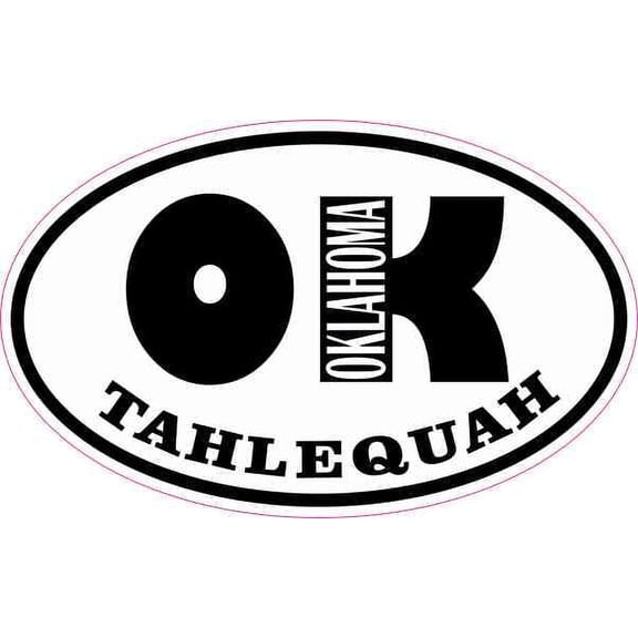 4in x 2.5in Oval OK Tahlequah Oklahoma Sticker