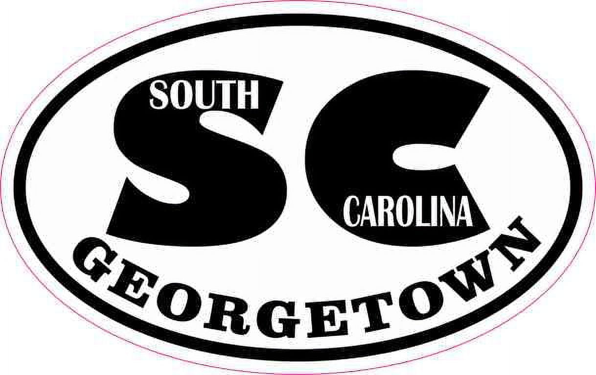 4in x 2.5in Oval SC Georgetown South Carolina Sticker - Walmart.com