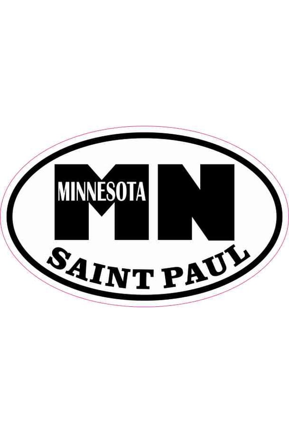 4in x 2.5in Oval Saint Paul Minnesota Sticker
