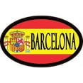 thumbnail image 1 of 4in x 2.5in Oval Spanish Flag Barcelona Sticker, 1 of 1