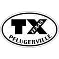 thumbnail image 1 of 4in x 2.5in Oval TX Pflugerville Texas Sticker, 1 of 3