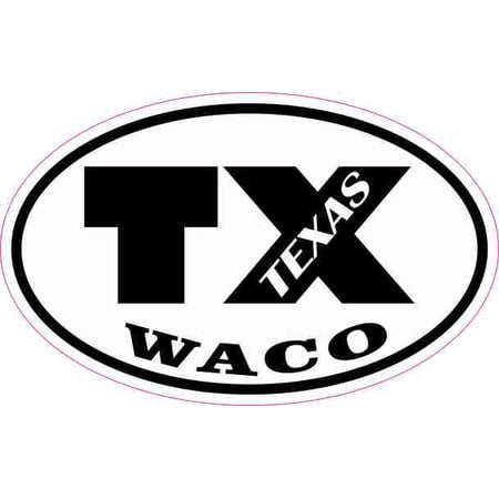 4in x 2.5in Oval TX Waco Texas Sticker