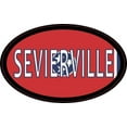 thumbnail image 1 of 4in x 2.5in Oval Tennessee Flag Sevierville Sticker, 1 of 1