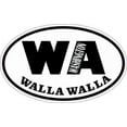 thumbnail image 1 of 4in x 2.5in Oval WA Walla Walla Washington Sticker, 1 of 3