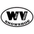 thumbnail image 1 of 4in x 2.5in Oval WV Snowshoe Sticker, 1 of 3