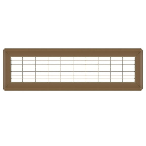 4in x 20in Imperial Brown Heavy Gauge Steel Floor Grille - Heating and Cooling Air Vent