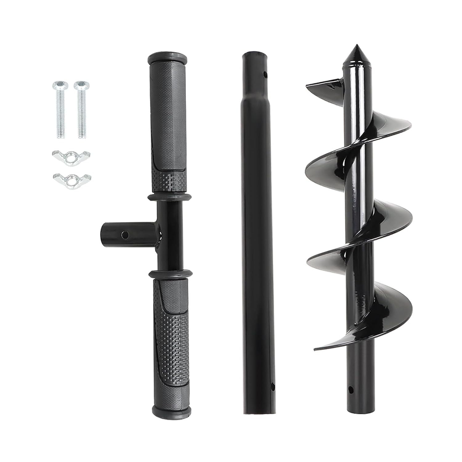 4in x 24in Hand Operated T Shaped Auger Spiral Drill Bit for Planting