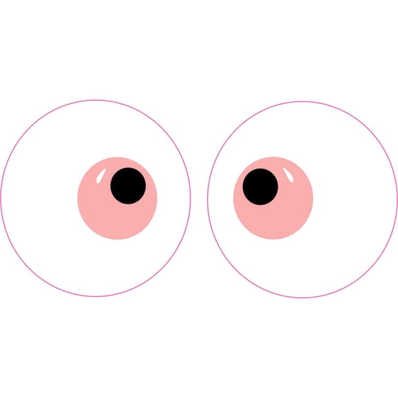 4in x 2in Funny Pink Eyes Sticker Vinyl Vehicle Bumper Stickers Cup Decal