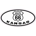 thumbnail image 1 of 4in x 2in Oval Route 66 Kansas Sticker, 1 of 2