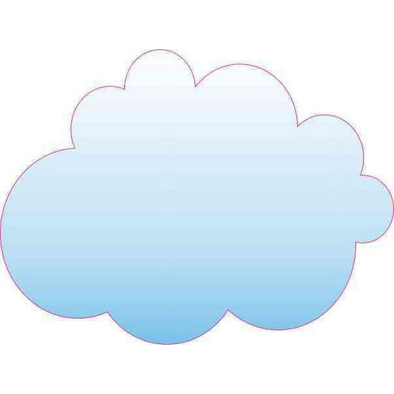 4in x 3in Blue Fade Cloud Sticker Vinyl Wall Decal Rain Clouds Stickers