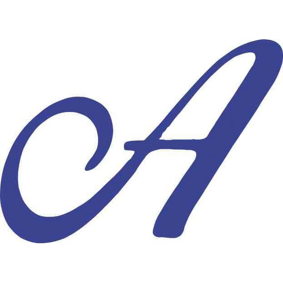 4in x 3in Cursive A Monogram Sticker Vinyl Truck Window Stickers Car Decal