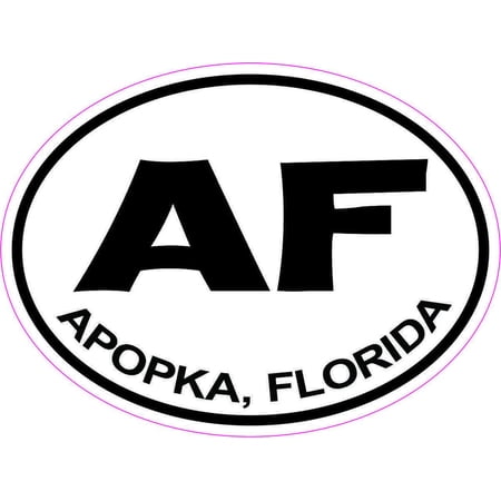 4in x 3in Oval AF Apopka Florida Sticker