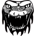 thumbnail image 1 of 4in x 4.5in Snake Head Sticker Vinyl Animal Vehicle Decal Snakes Stickers, 1 of 1