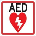 thumbnail image 1 of 4in x 4in AED Sticker Vinyl Medical Decal Sign Business Safety Stickers, 1 of 1