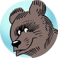 thumbnail image 1 of 4in x 4in Circle Bear Sticker Vinyl Wild Animal Decal Vehicle St, 1 of 1